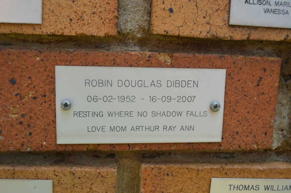DIBDEN Robin Douglas 1952-2007
