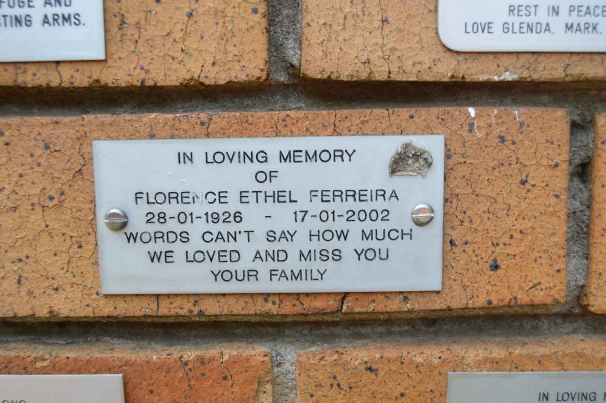 FERREIRA Florence Ethel 1926-2002