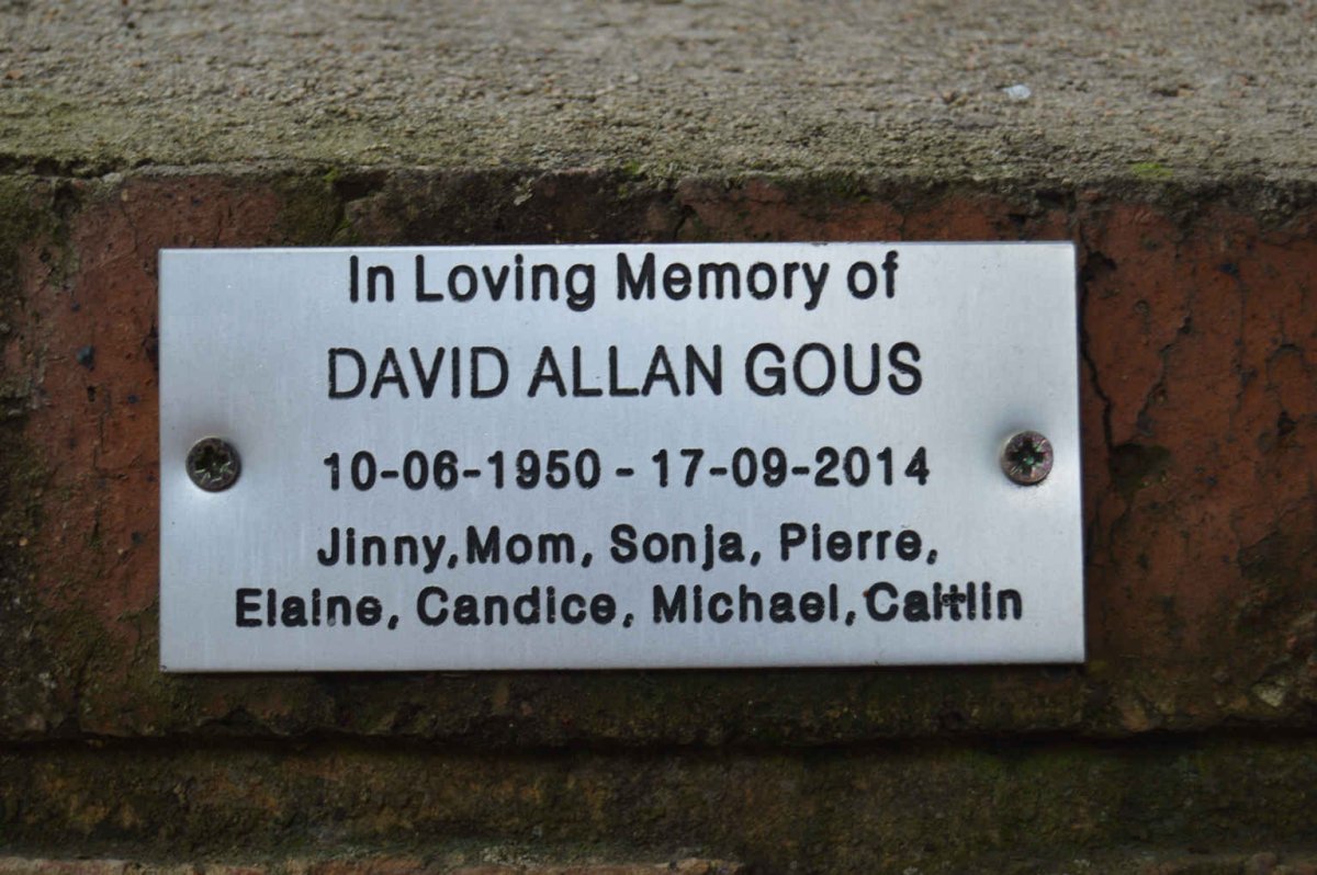 GOUS David Allan 1950-2014