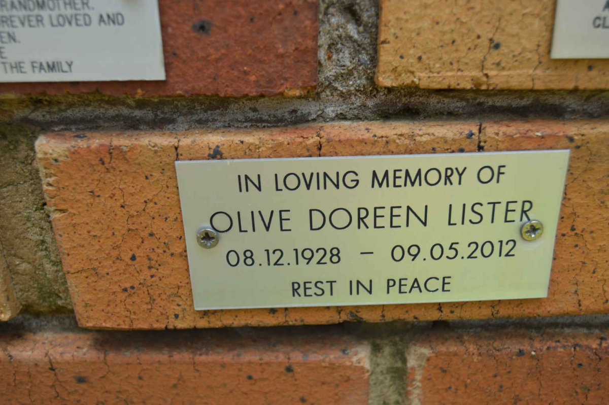 LISTER Olive Doreen 1928-2012