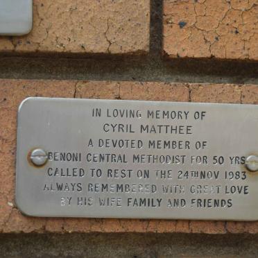 MATTHEE Cyril -1983