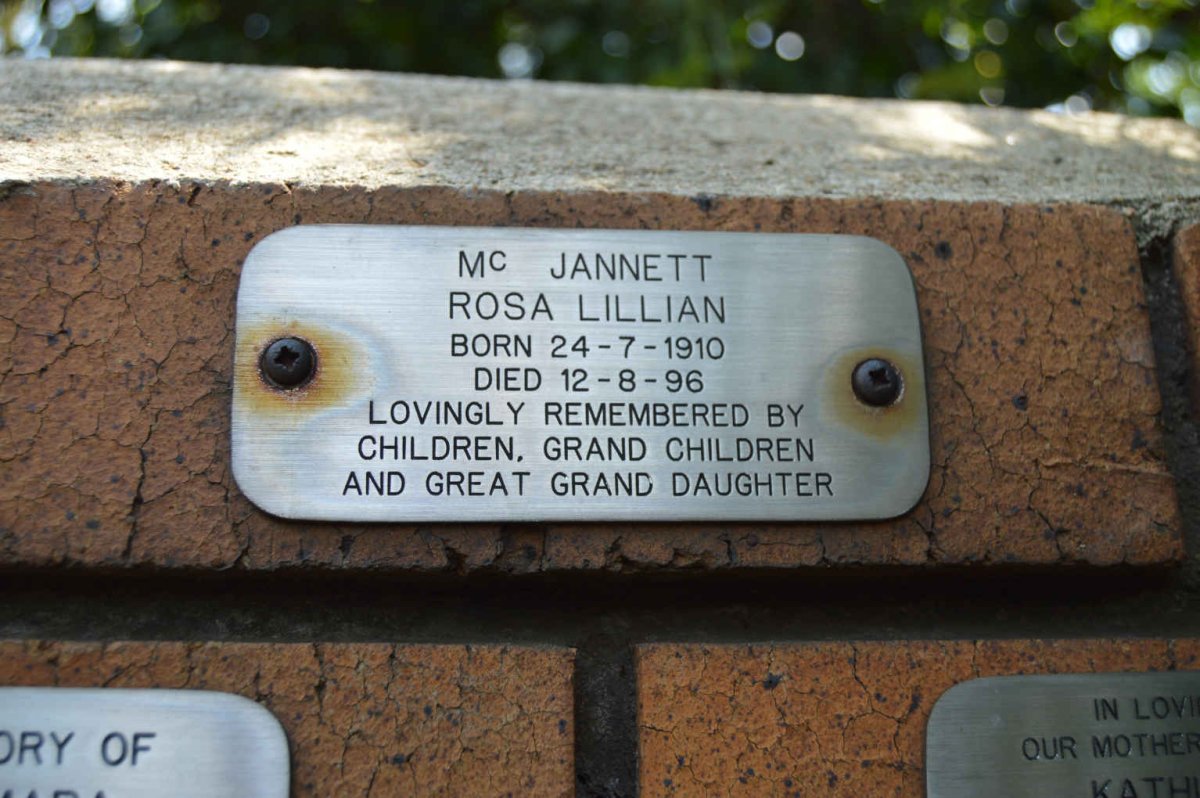 McJANNETT Rosa Lillian 1910-1996