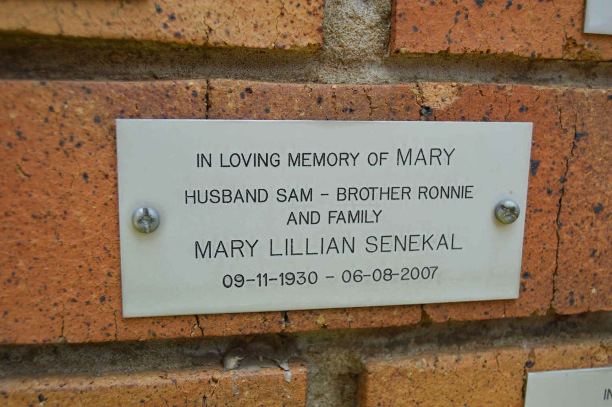 SENEKAL Mary Lillian 1930-2007