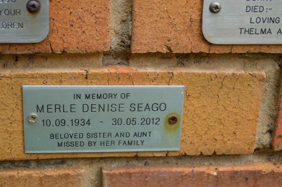 SEAGO Merle Denise 1934-2012