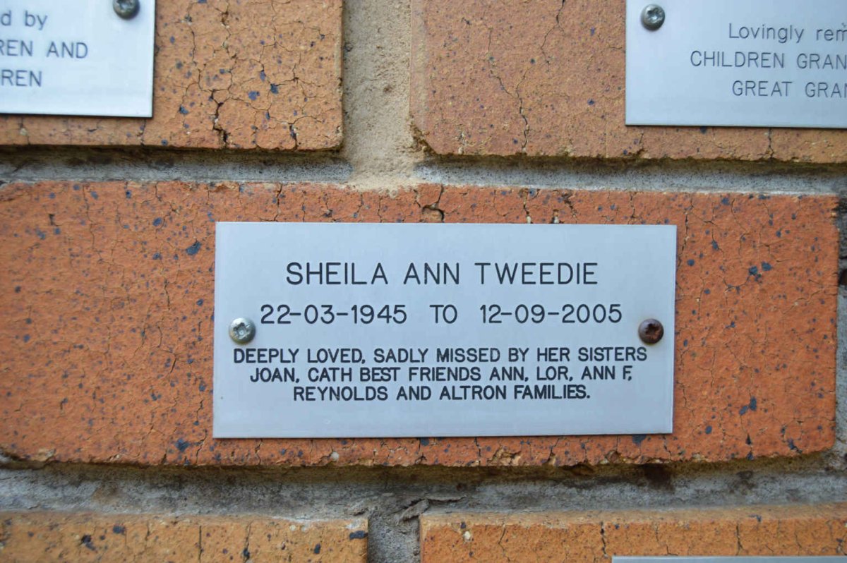 TWEEDIE Sheila Ann 1945-2005
