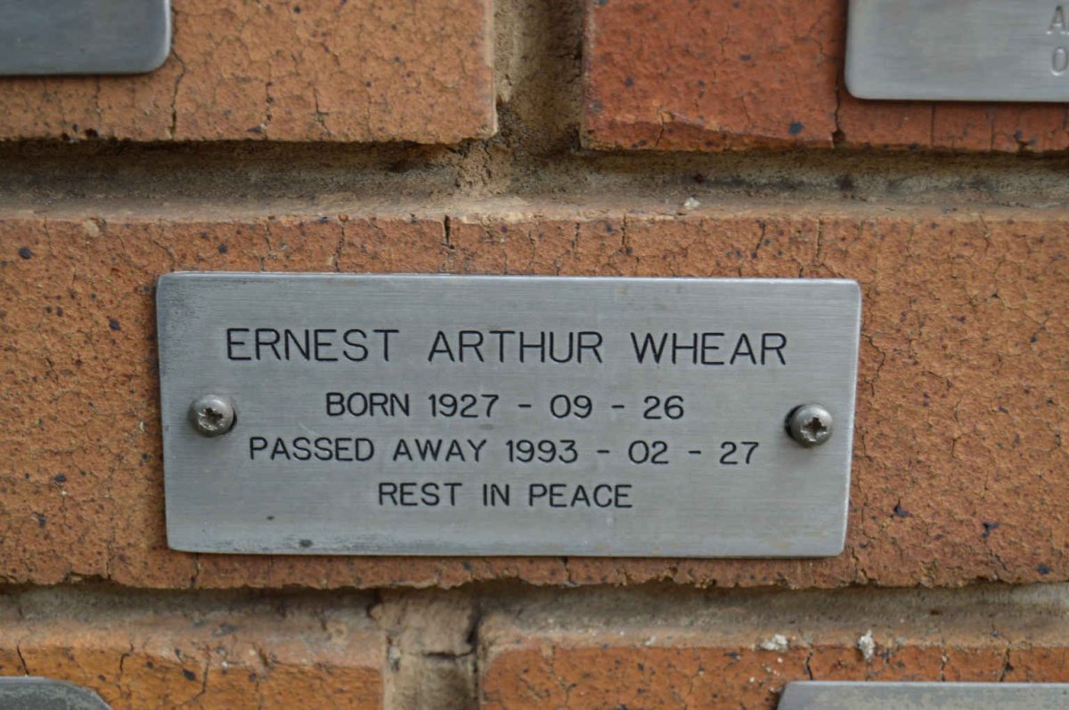 WHEAR Ernest Arthur 1927-1993