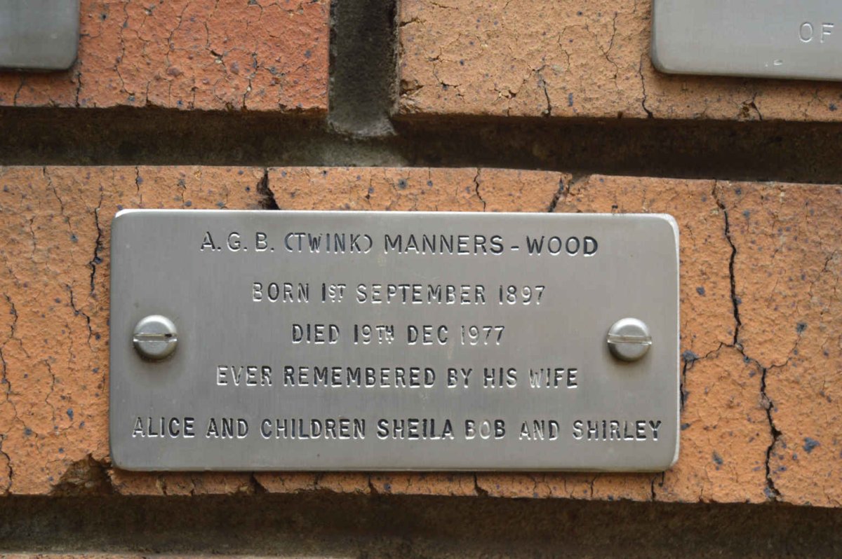 WOOD A.G.B., MANNERS 1897-1977