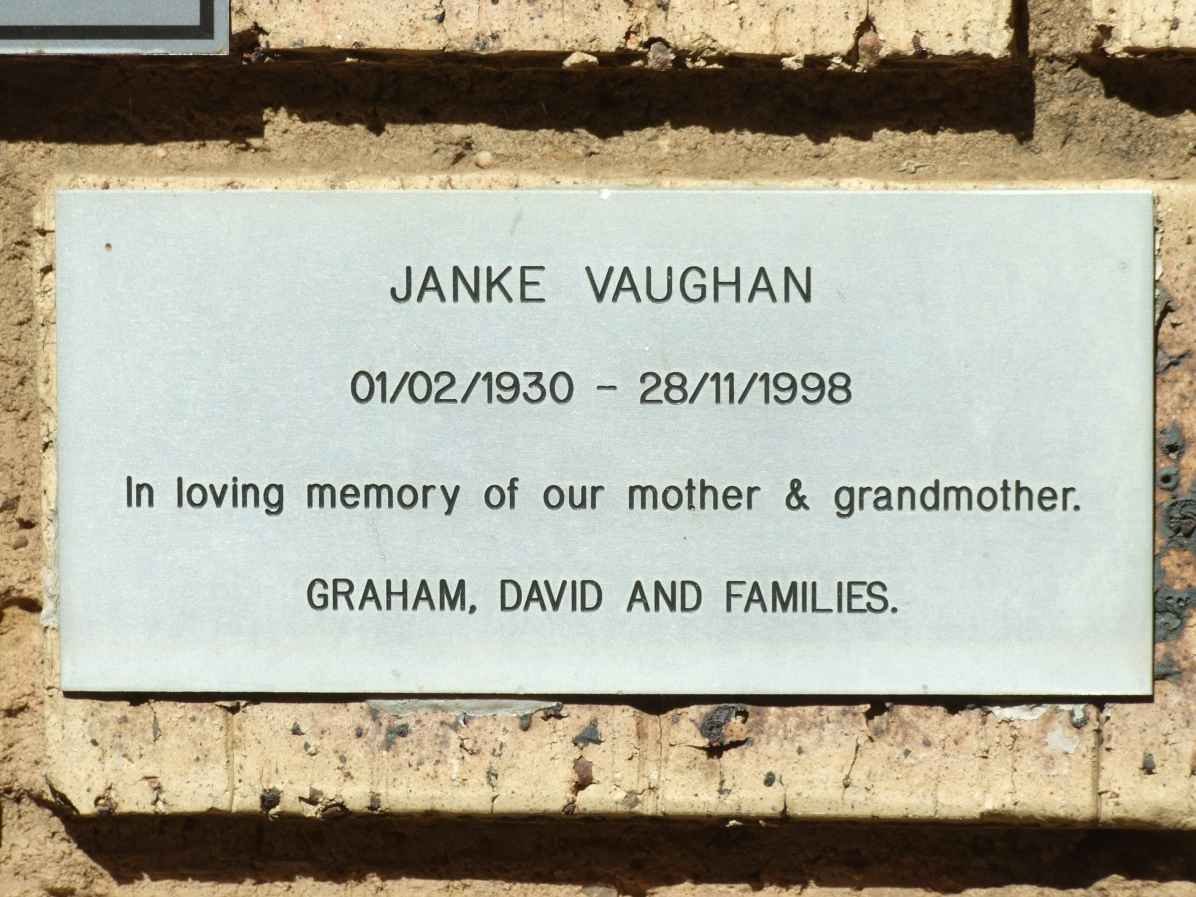 VAUGHAN Janke 1930-1998