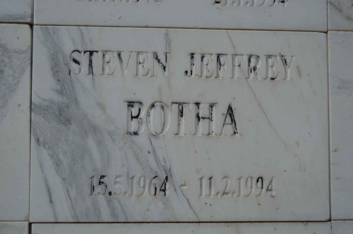 BOTHA Steven Jeffrey 1964-1994