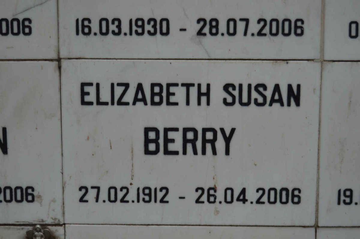 BERRY Elizabeth Susan 1912-2006