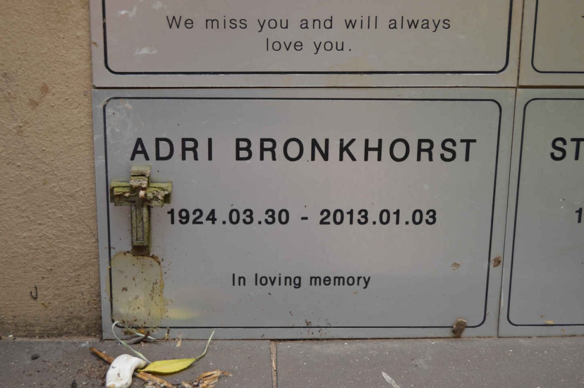 BRONKHORST Adri 1924-2013