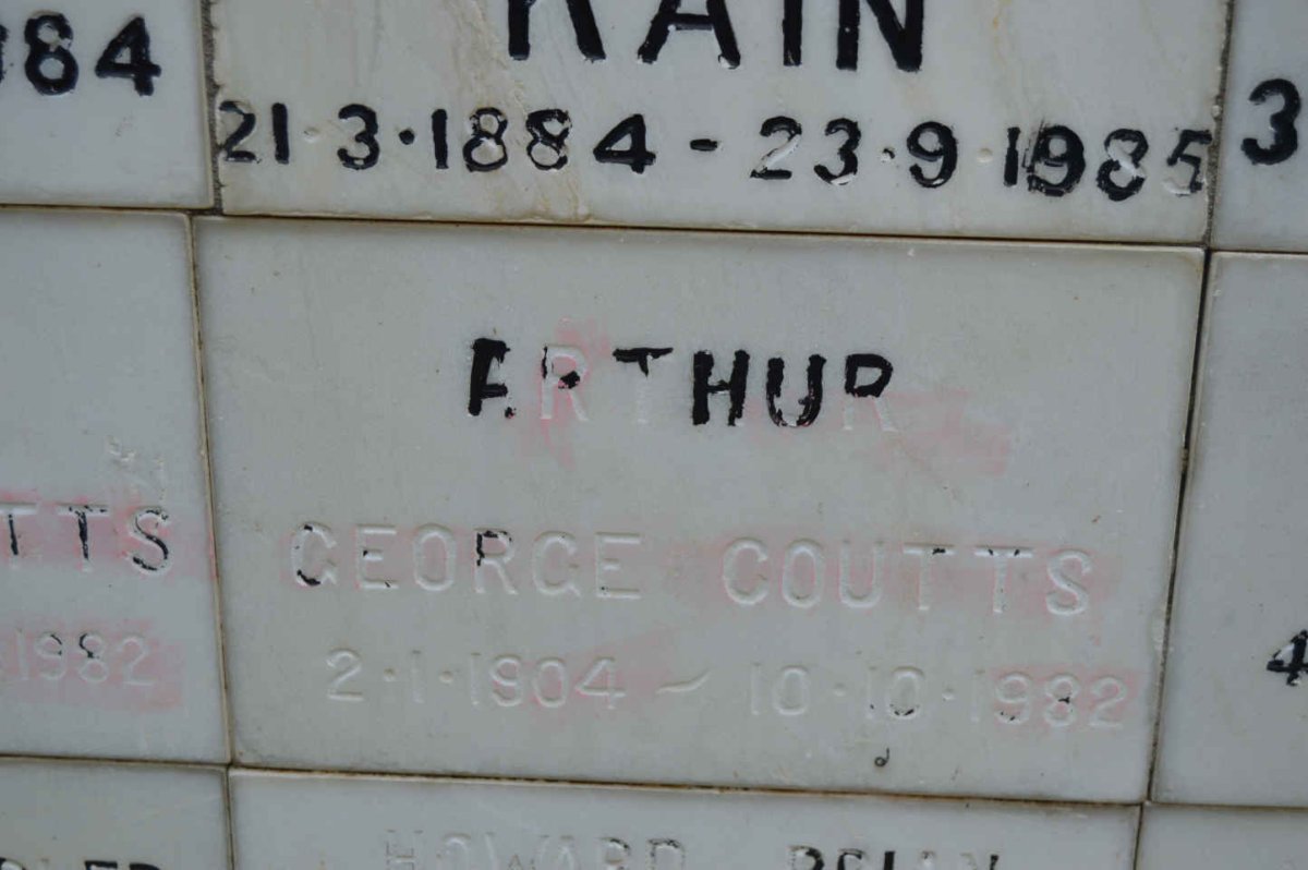 COUTTS Arthur George 1904-1982