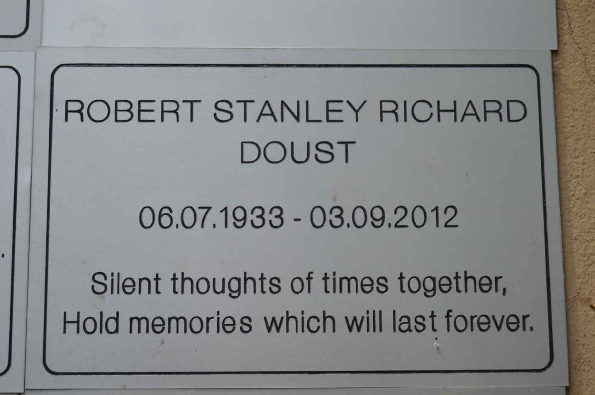 DOUST Robert Stanley Richard 1933-2012