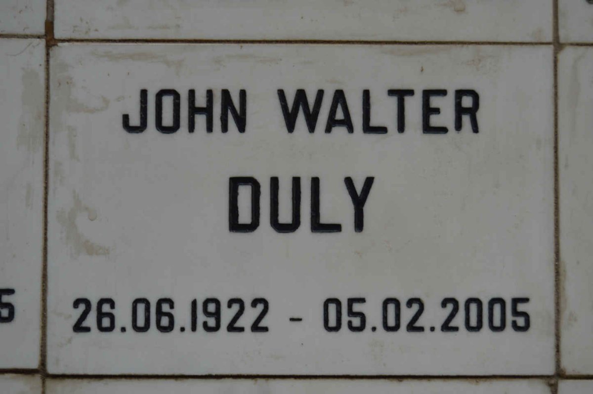 DULY John Walter 1922-2005