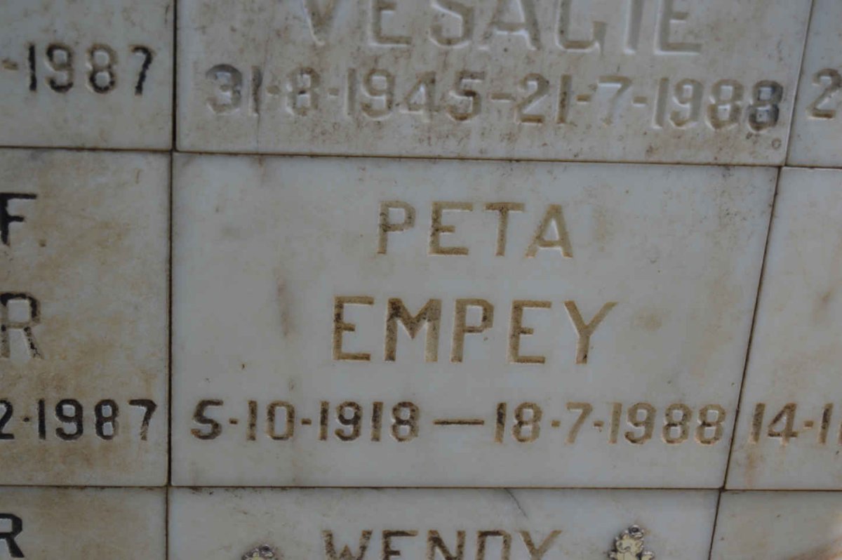 EMPEY Peta 1918-1988