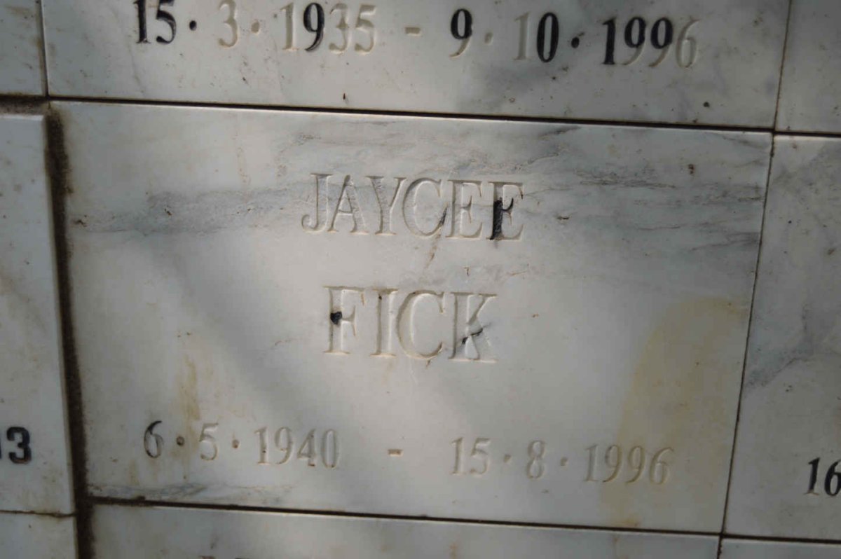 FICK Jaycee 1940-1996