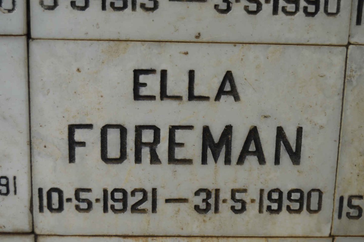 FOREMAN Ella 1921-1990