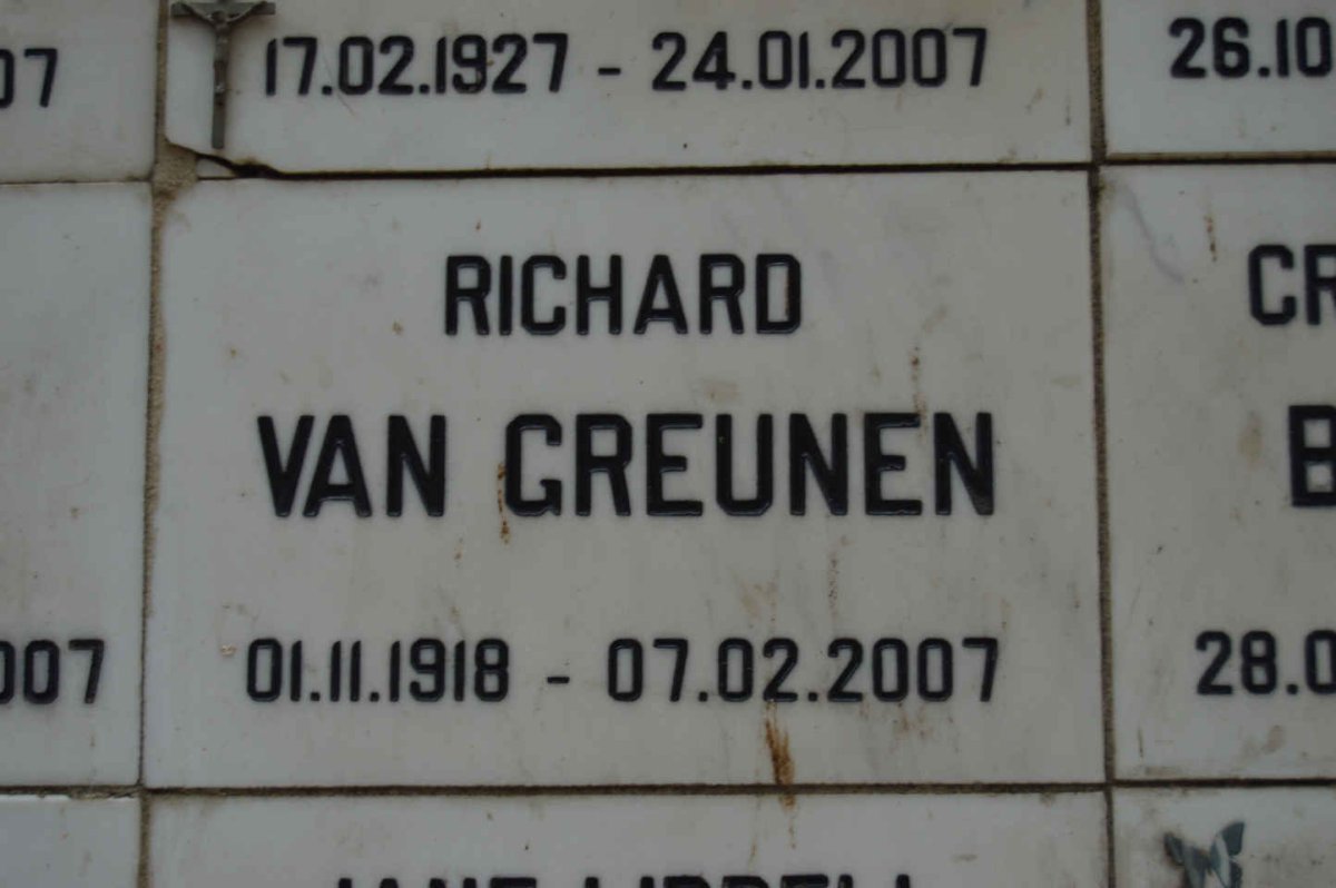 GREUNEN Richard, van 1918-2007