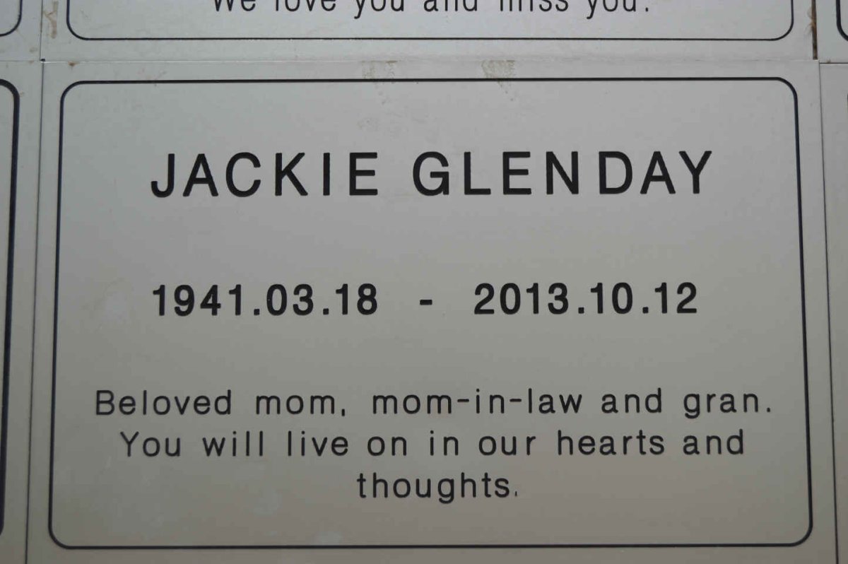 GLENDAY Jackie 1941-2013