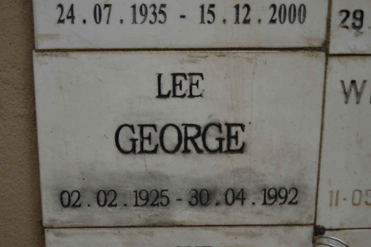 GEORGE Lee 1925-1992