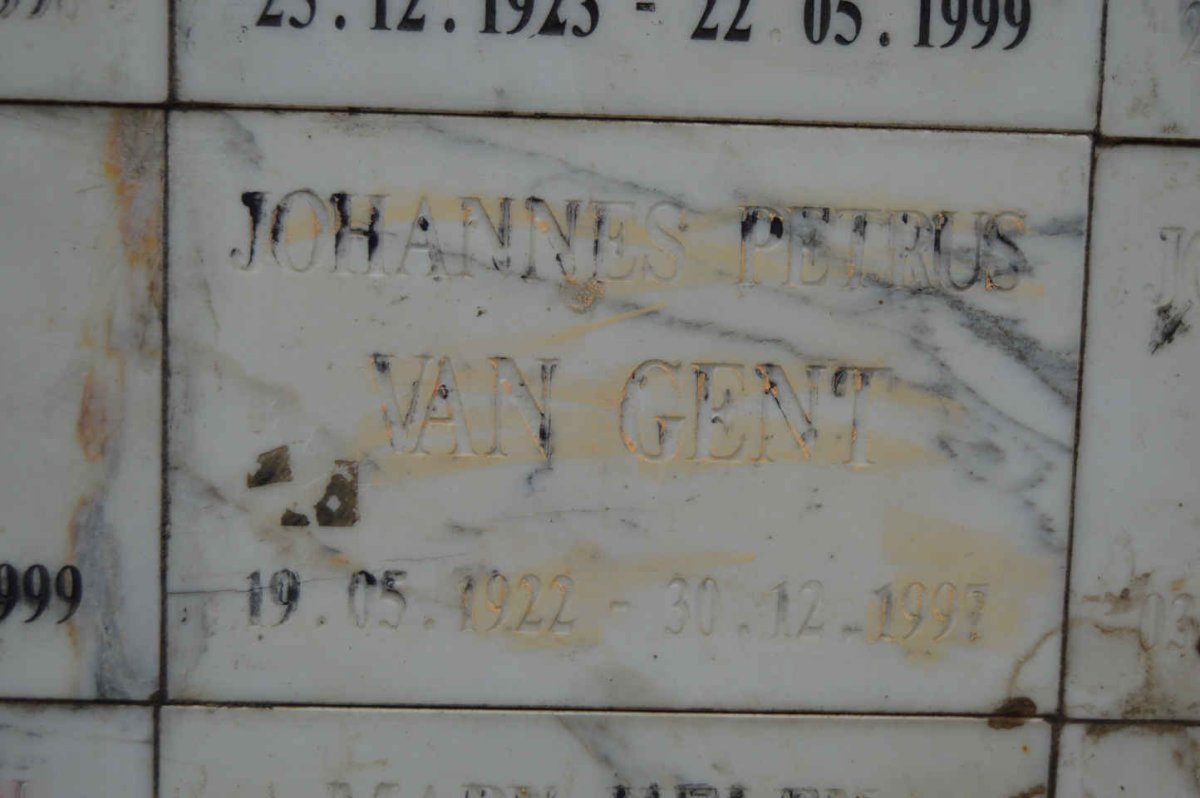 GENT Johannes Petrus, van 1922-1997