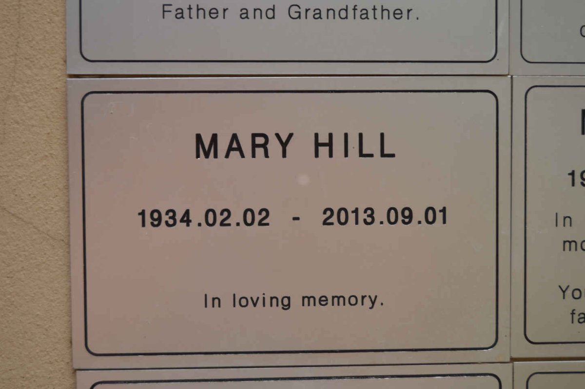 HILL Mary 1934-2013