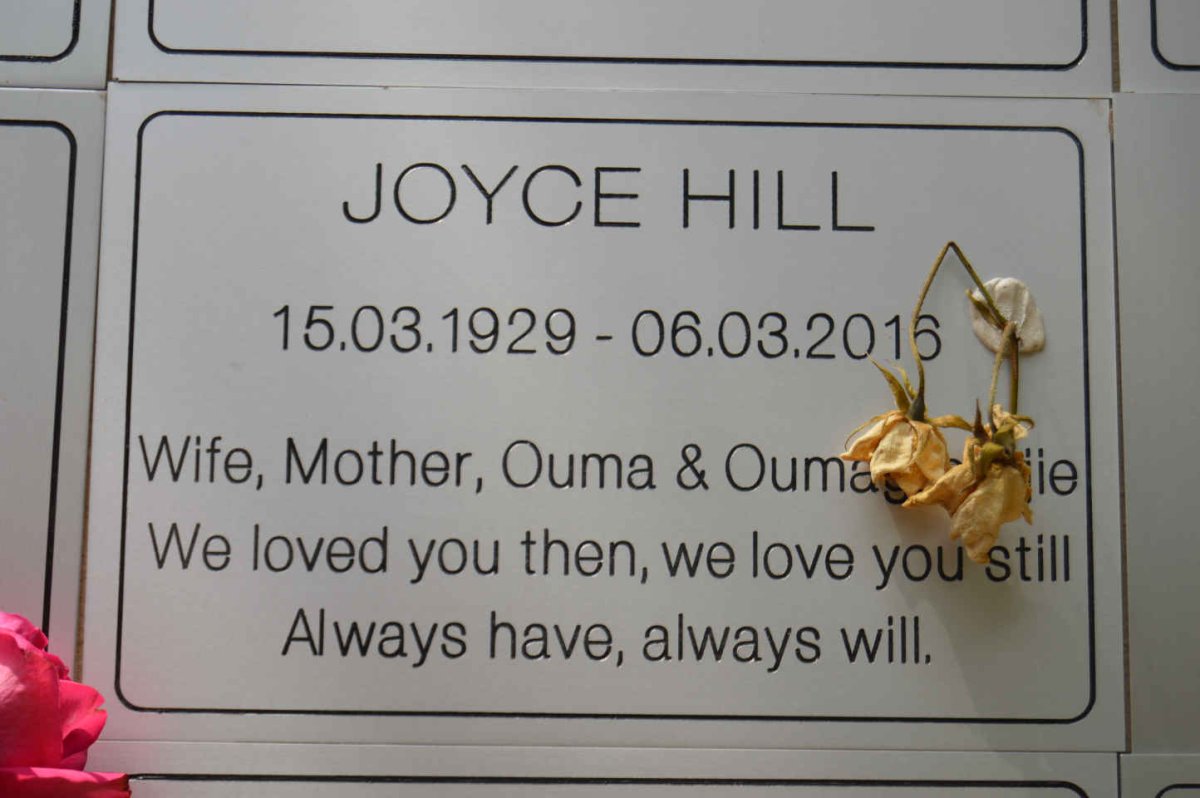 HILL Joyce 1929-2016