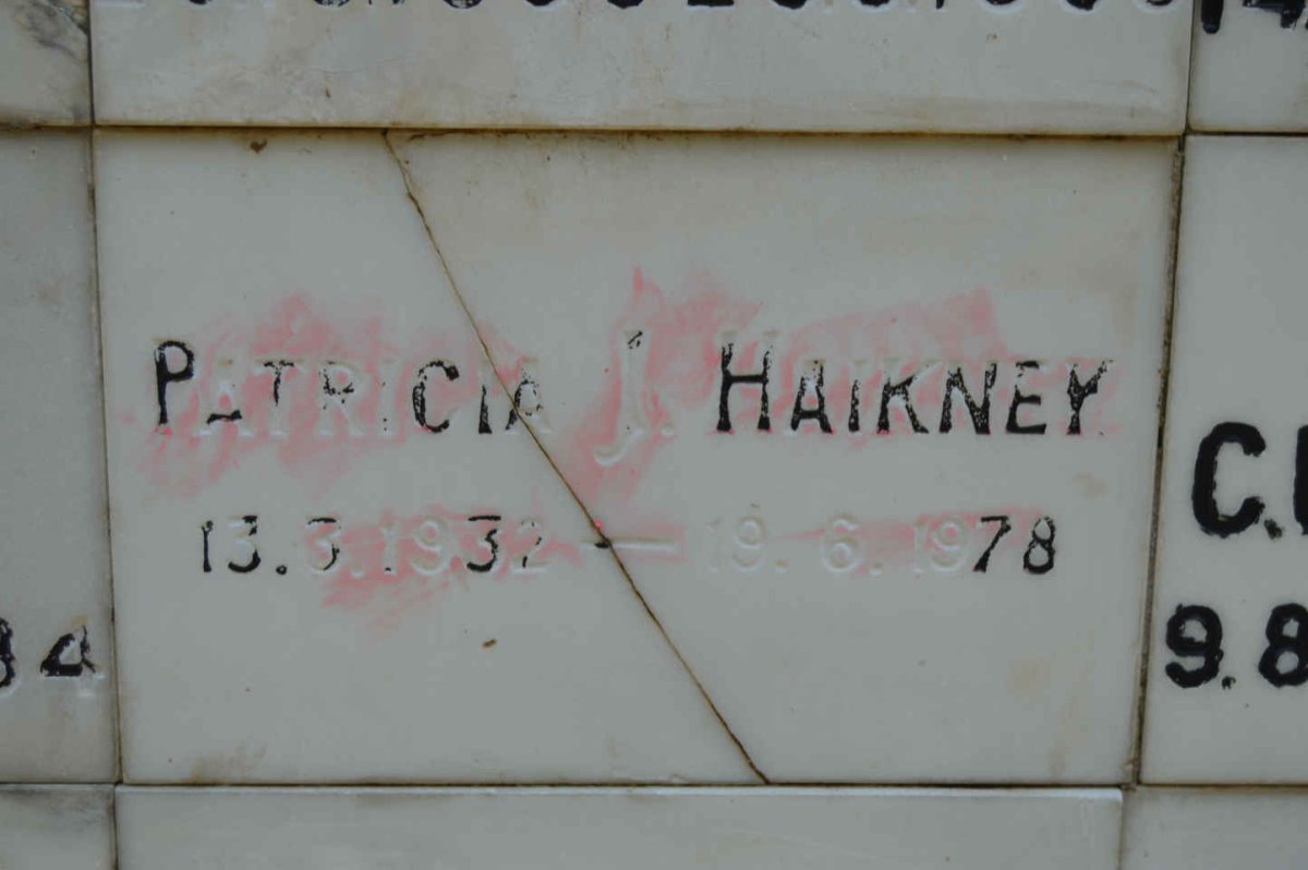 HAIKNEY Patricia J. 1932-1978