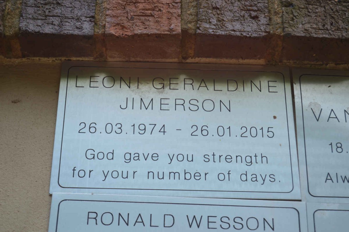 JIMERSON Leoni Geraldine 1974-2015