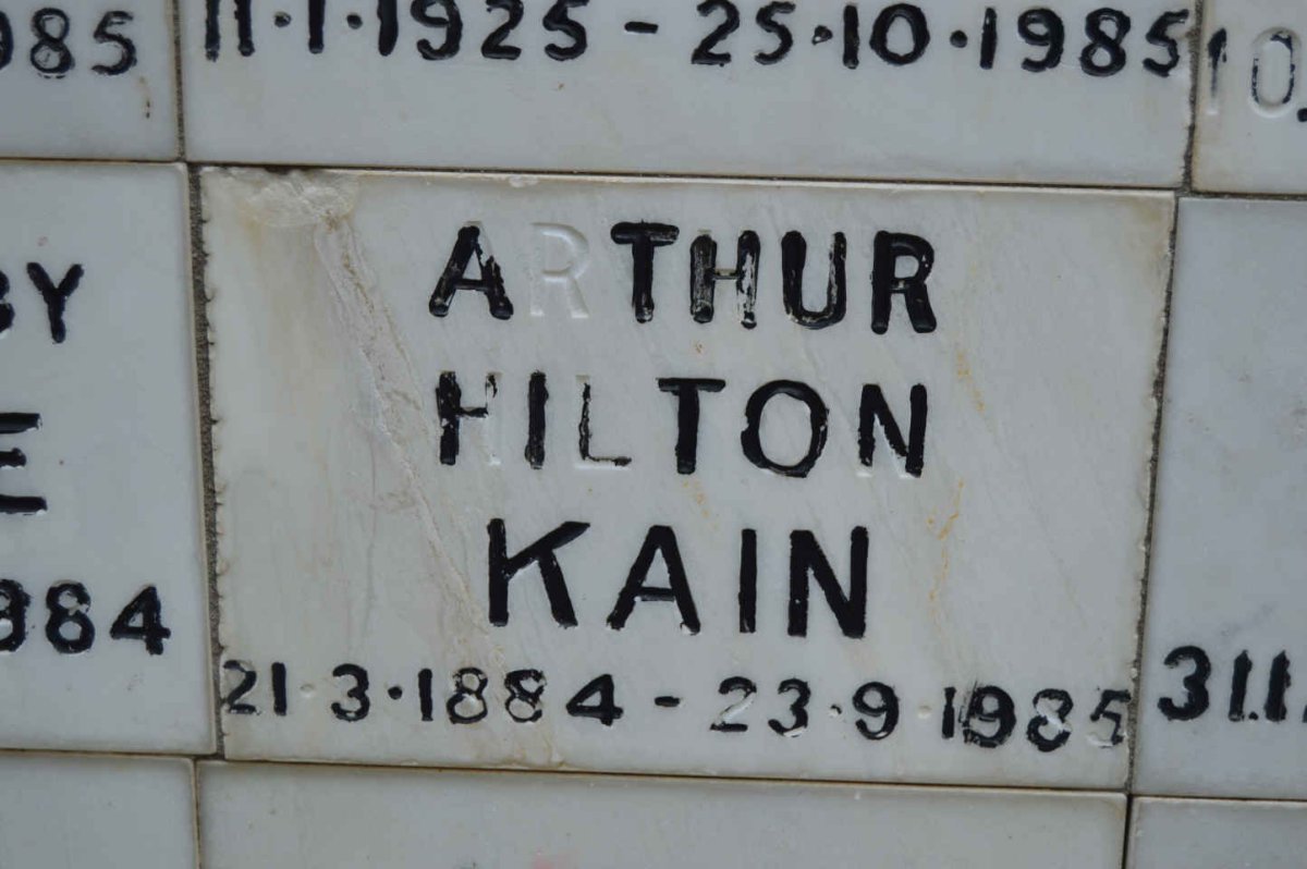 KAIN Arthur Hilton 1884-1985