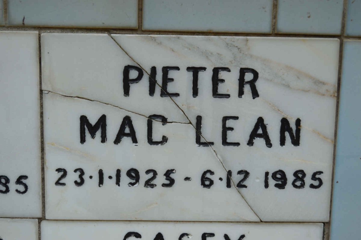 MACLEAN Pieter 1925-1985
