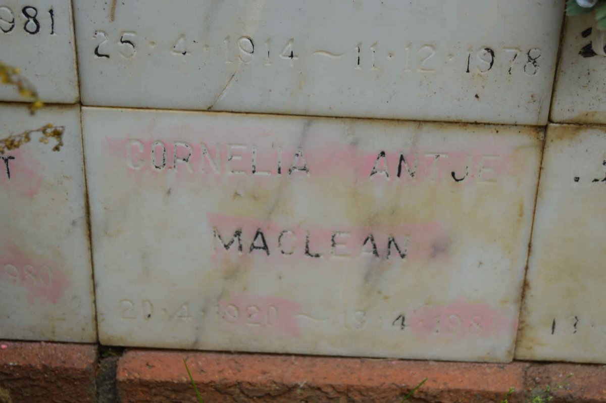 MACLEAN Cornelia Antje 1920-1981