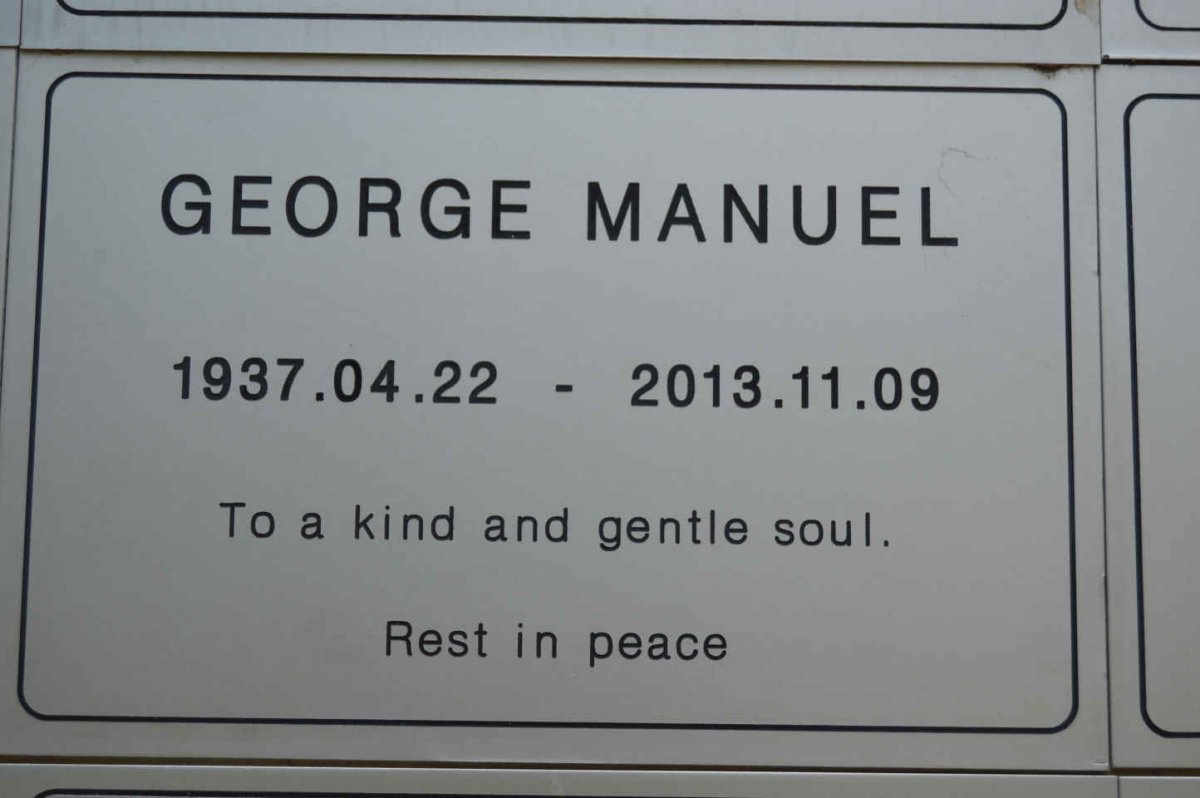MANUEL George 1937-2013