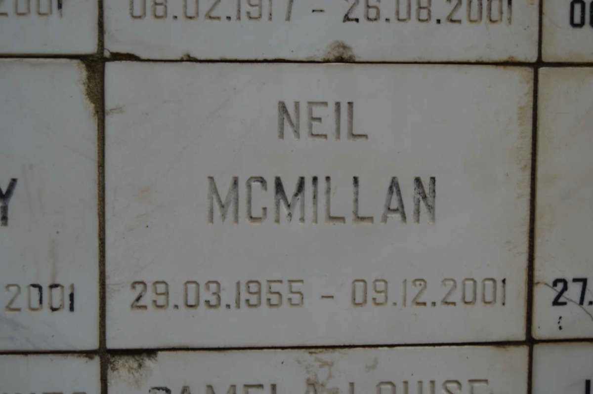 MCMILLAN Neil 1955-2001