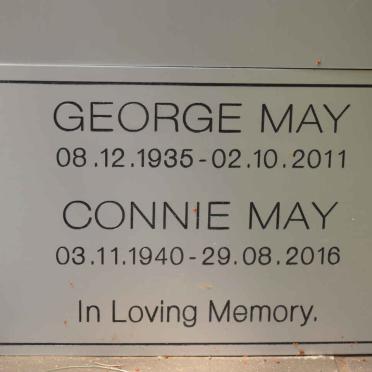 MAY George 1935-2011 &amp; Connie 1940-2016