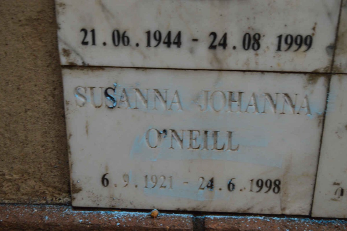 O'NEILL Susanna Johanna 1921-1998