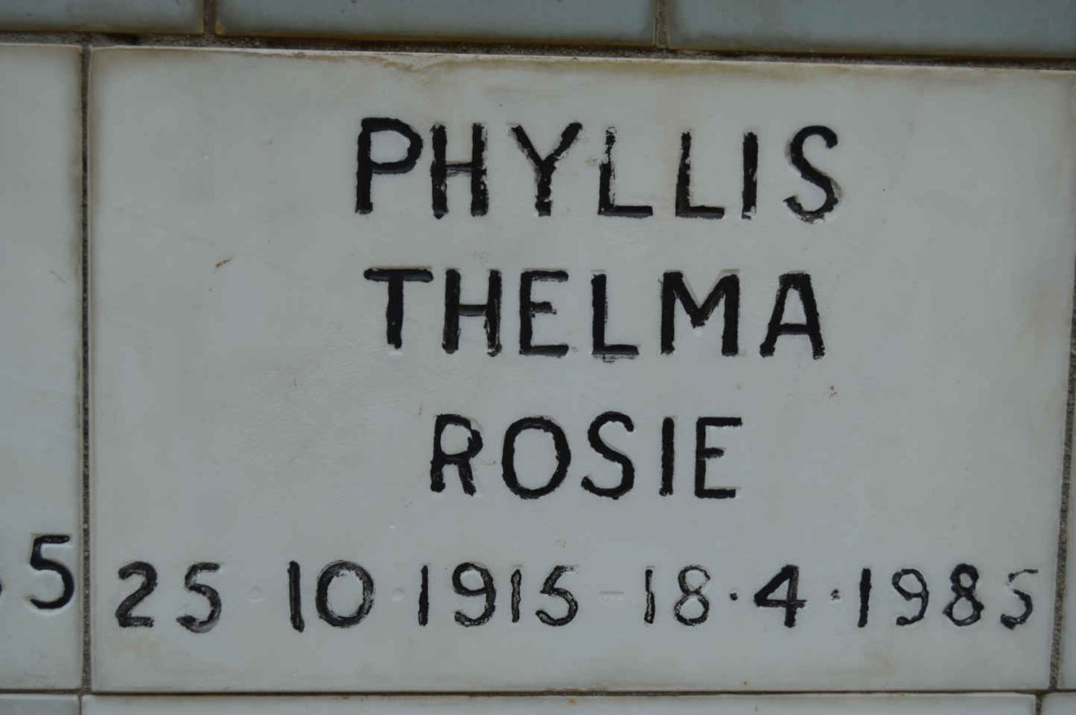 ROSIE Phyllis Thelma 1915-1985