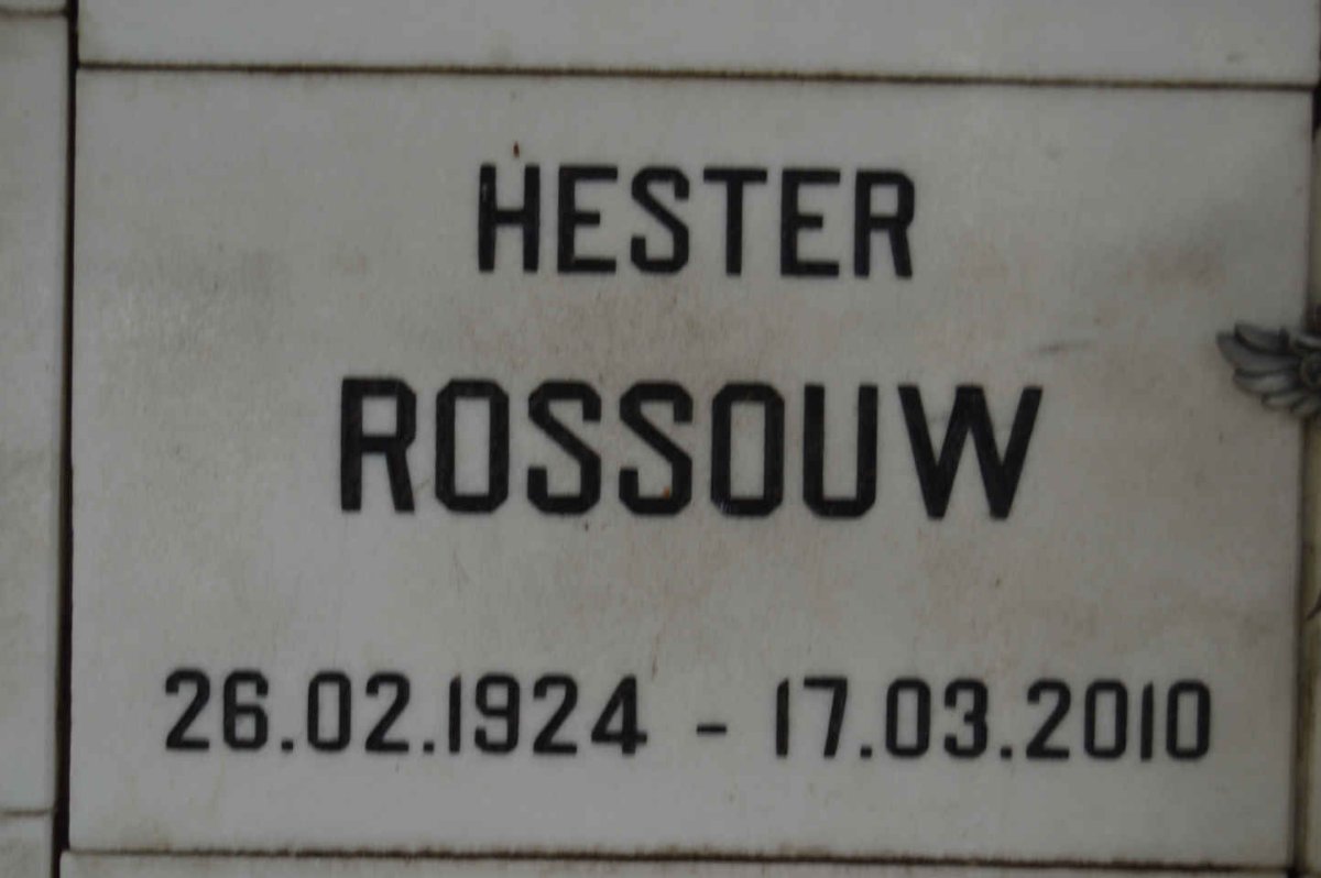 ROSSOUW Hester 1924-2010