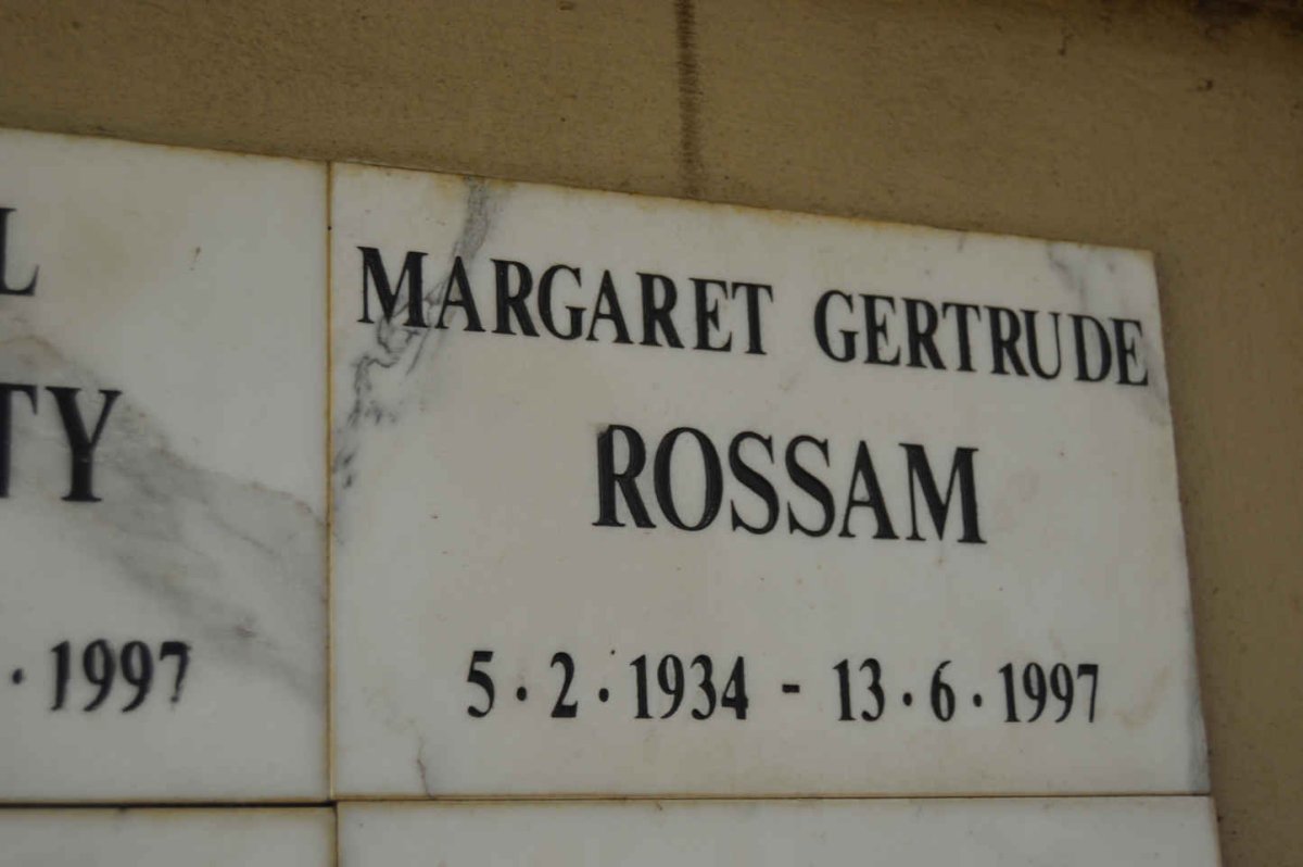 ROSSAM Margaret Gertrude 1934-1997