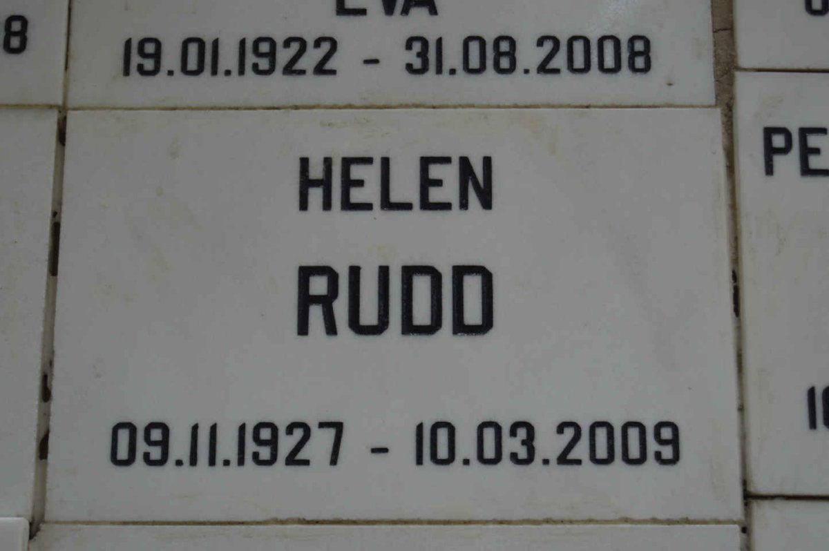 RUDD Helen 1927-2009