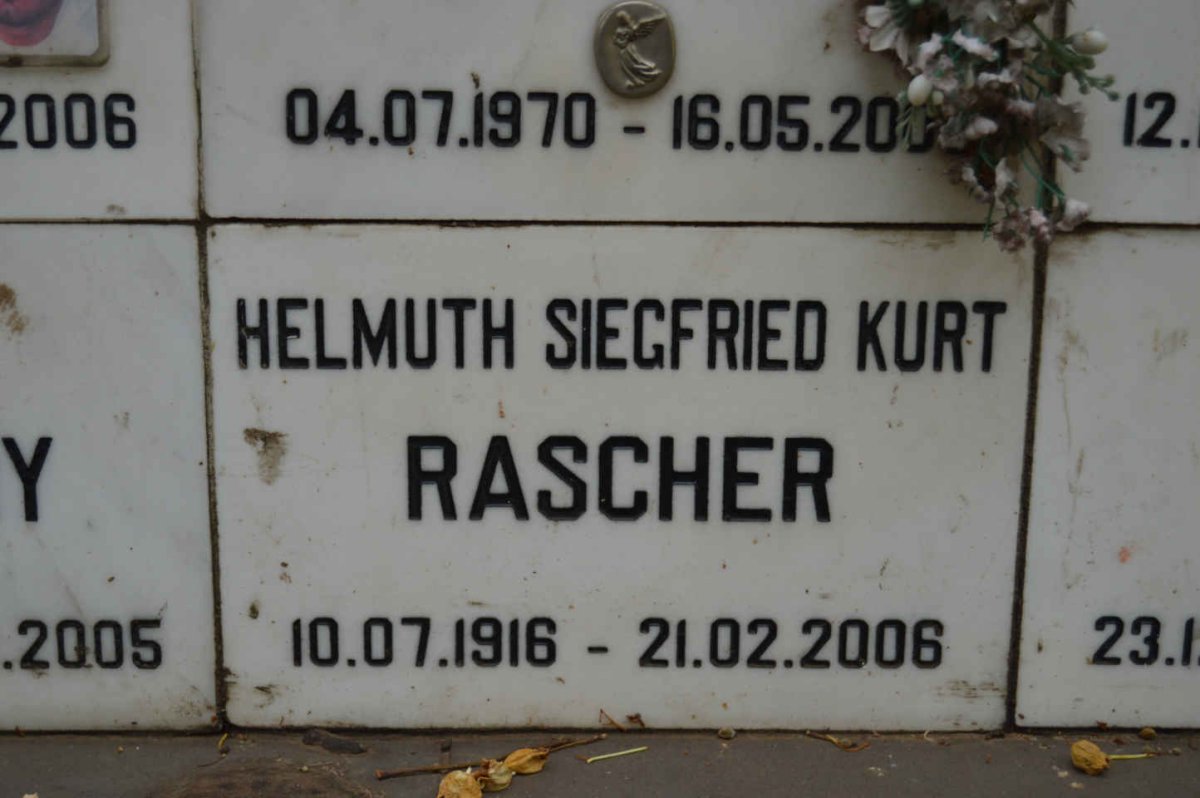 RASCHER Helmuth Siegfried Kurt 1916-2006
