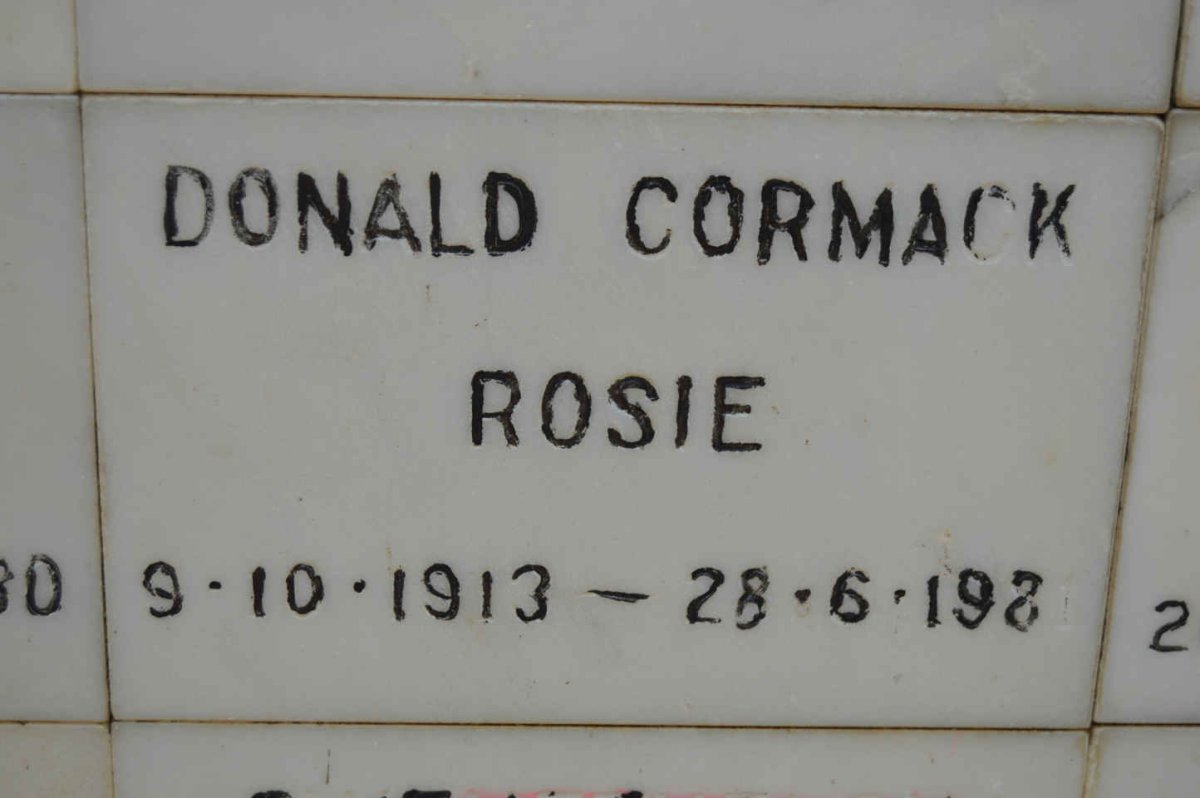 ROSIE Donald Cormack 1913-1981