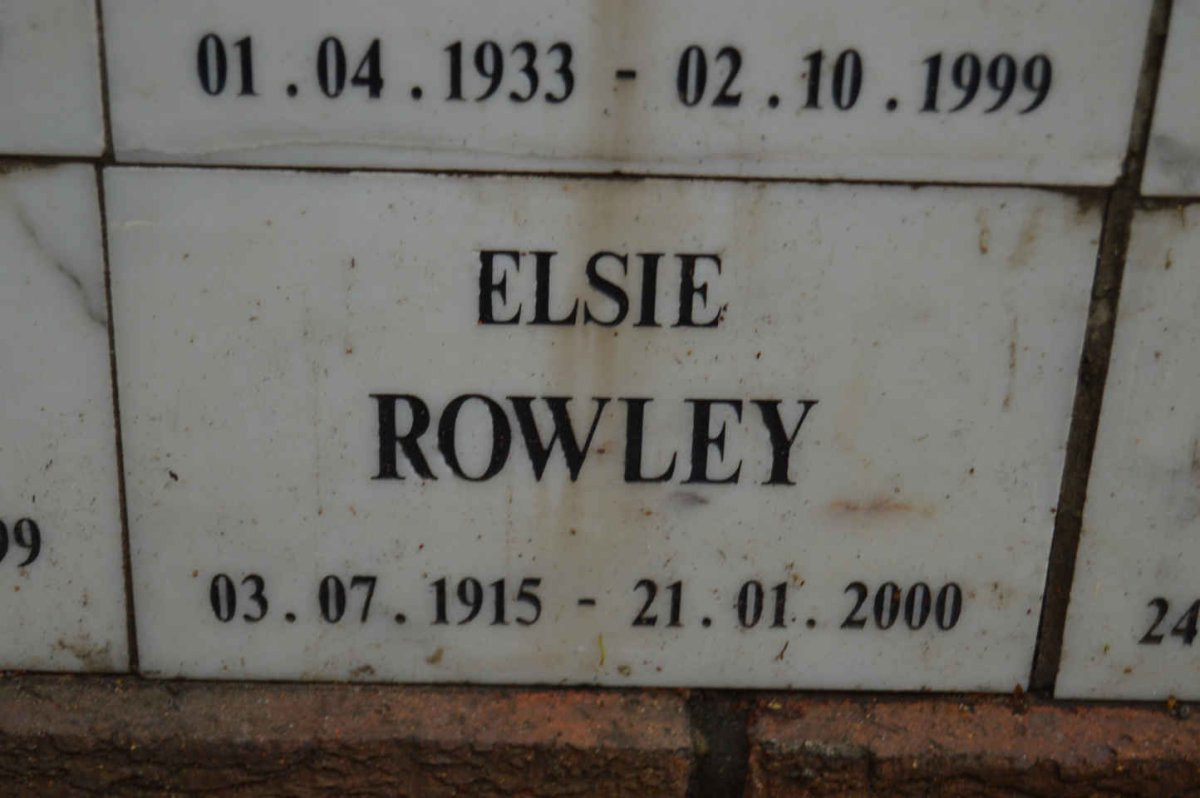 ROWLEY Elsie 1915-2000