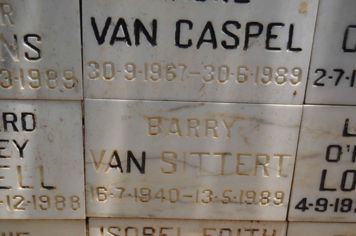 SITTERT Barry, van 1940-1989