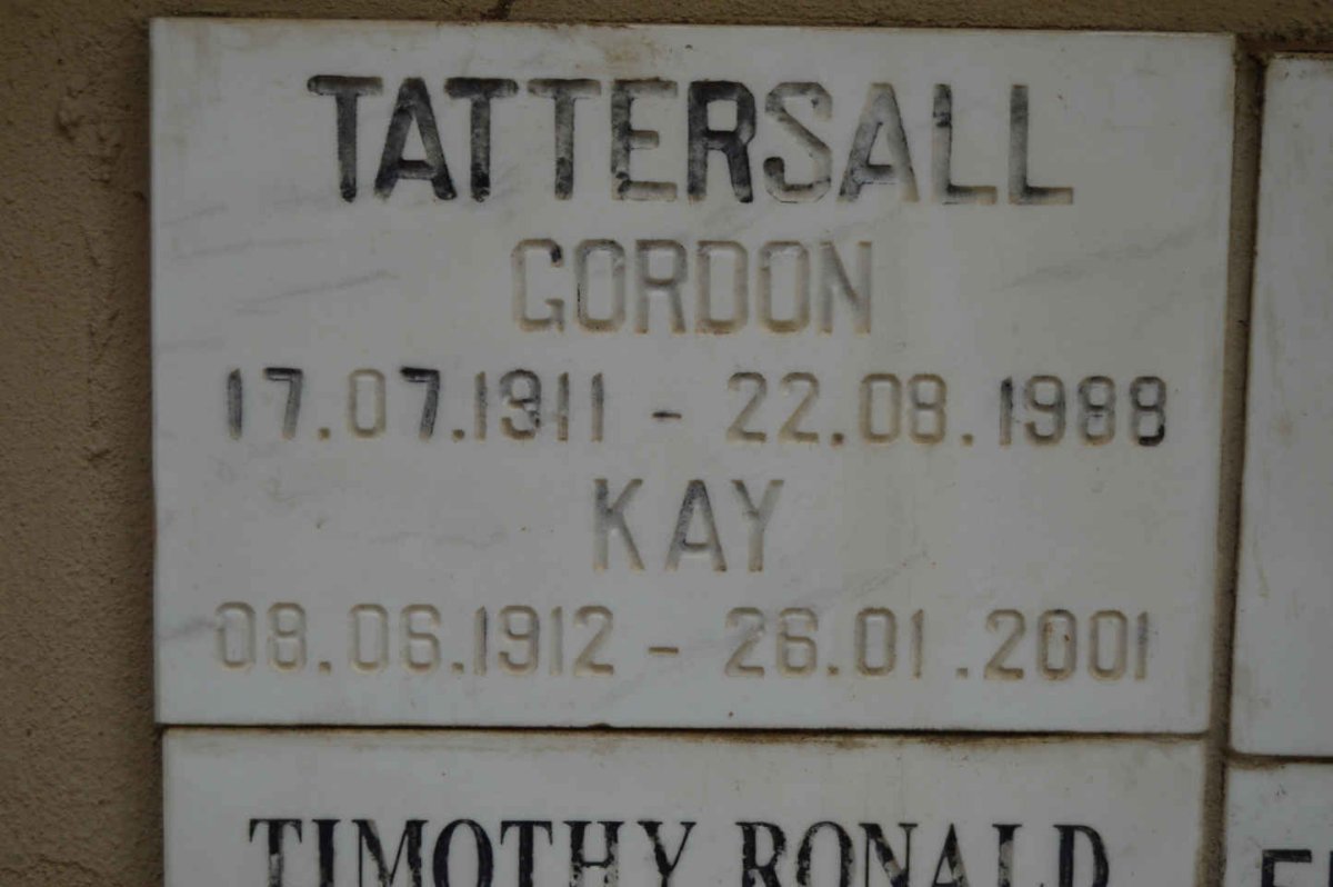 TATTERSALL Gordon 1911-1988 &amp; Kay 1912-2001