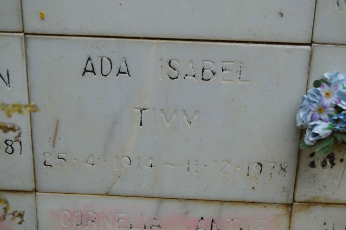 TIMM Ada Isabel 1914-1978