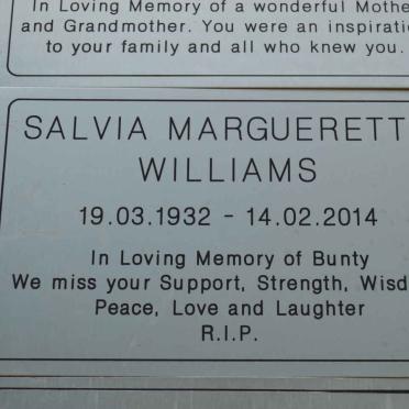 WILLIAMS Salvia Marguerette 1932-2014