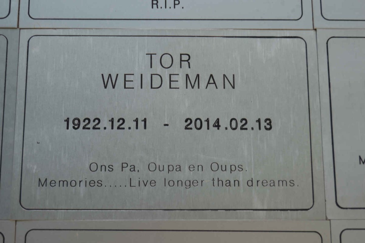 WEIDEMAN Tor 1922-2014