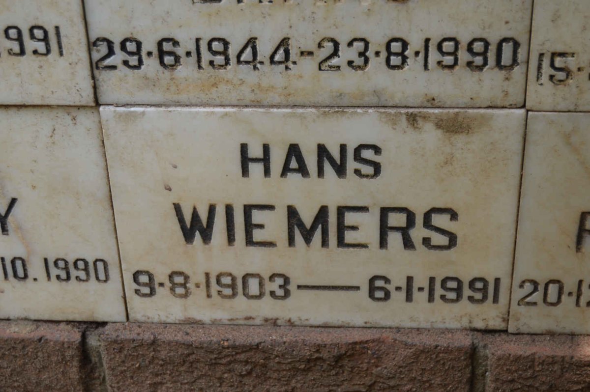 WIEMERS Hans 1903-1991