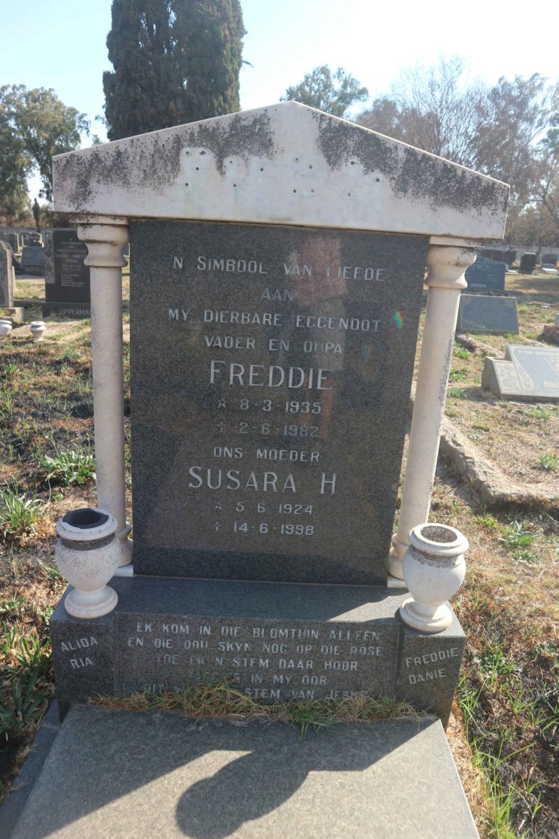 ? Freddie 1935-1982 & Susara H. 1924-1998
